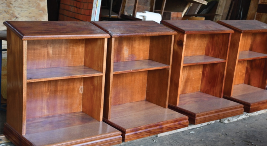 Wooden Shelves.